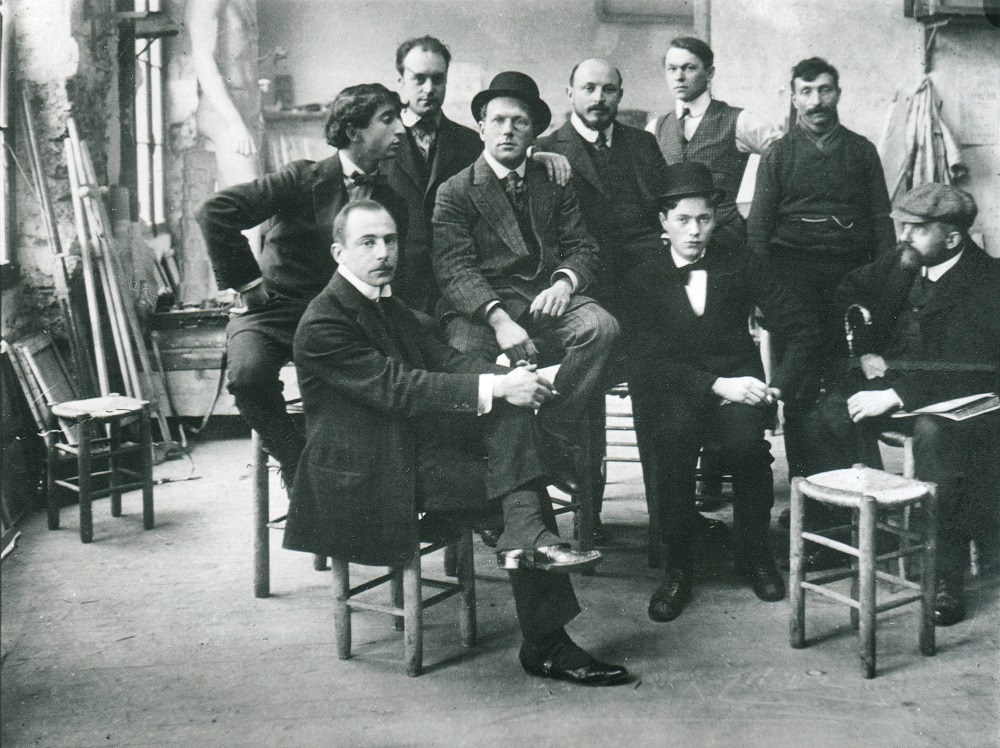 Rudolf Levy im Kreis seiner Malerkollegen