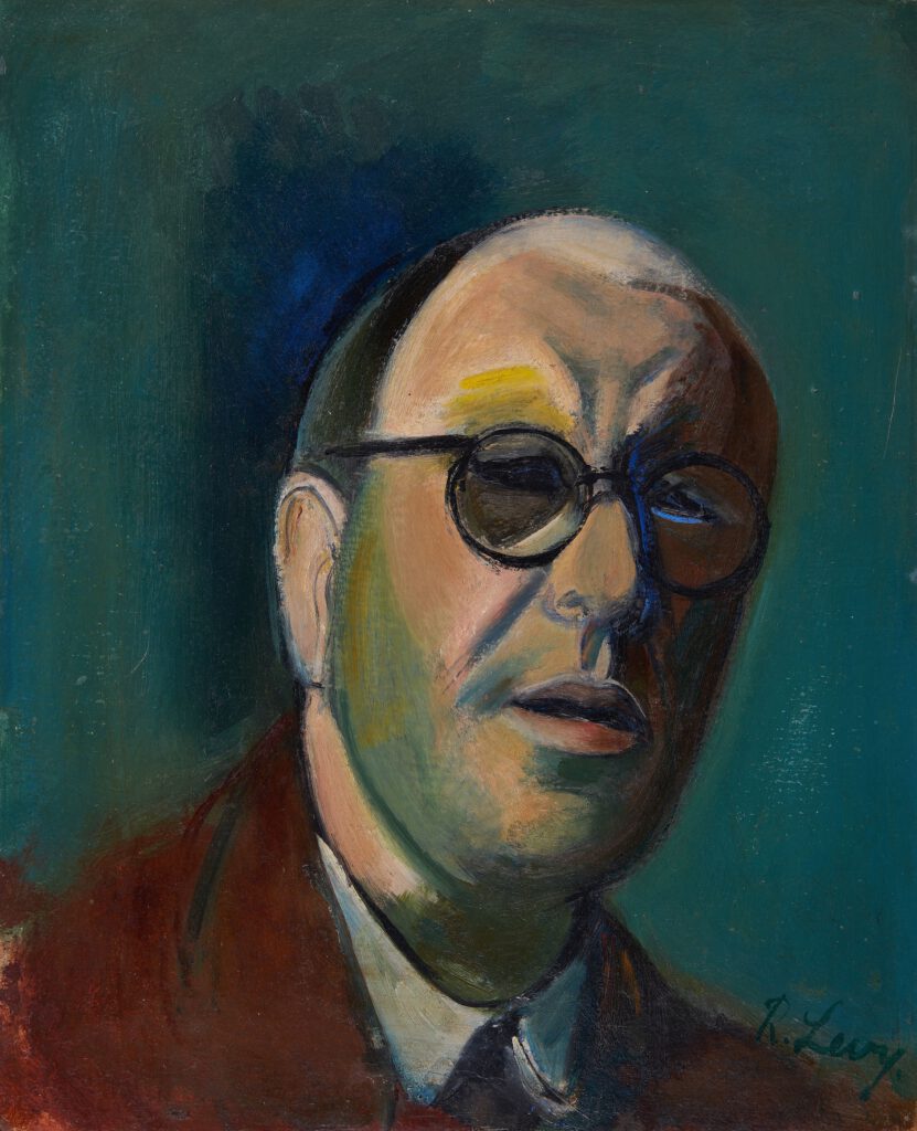 Rudolf Levy, Selbstbildnis IV, 1943, Öl auf Pappe, 41 x 33,5 cm, Museum Pfalzgalerie Kaiserslautern, Gemäldesammlung, Inv.-Nr. PFG 54/4