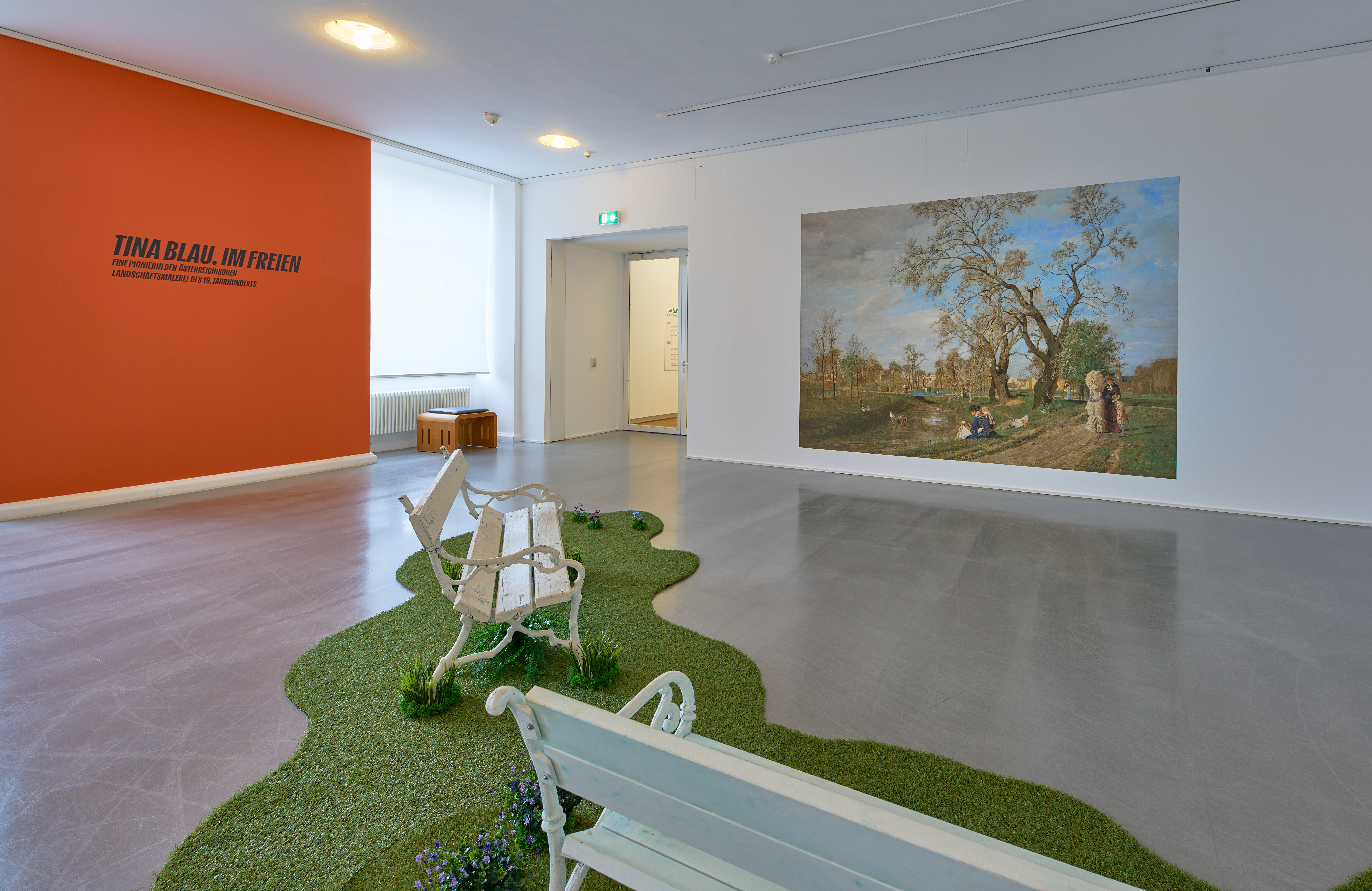 Tina Blau Ausstellung ‚Im Freien‘ im mpk Museum Pfalzgalerie Kaiserslautern mit immersiver Rauminstallation und Parklandschaft-Gemälde