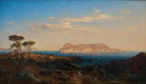Fritz Bamberger – Bai von Algeciras und Gibraltar, um 1860