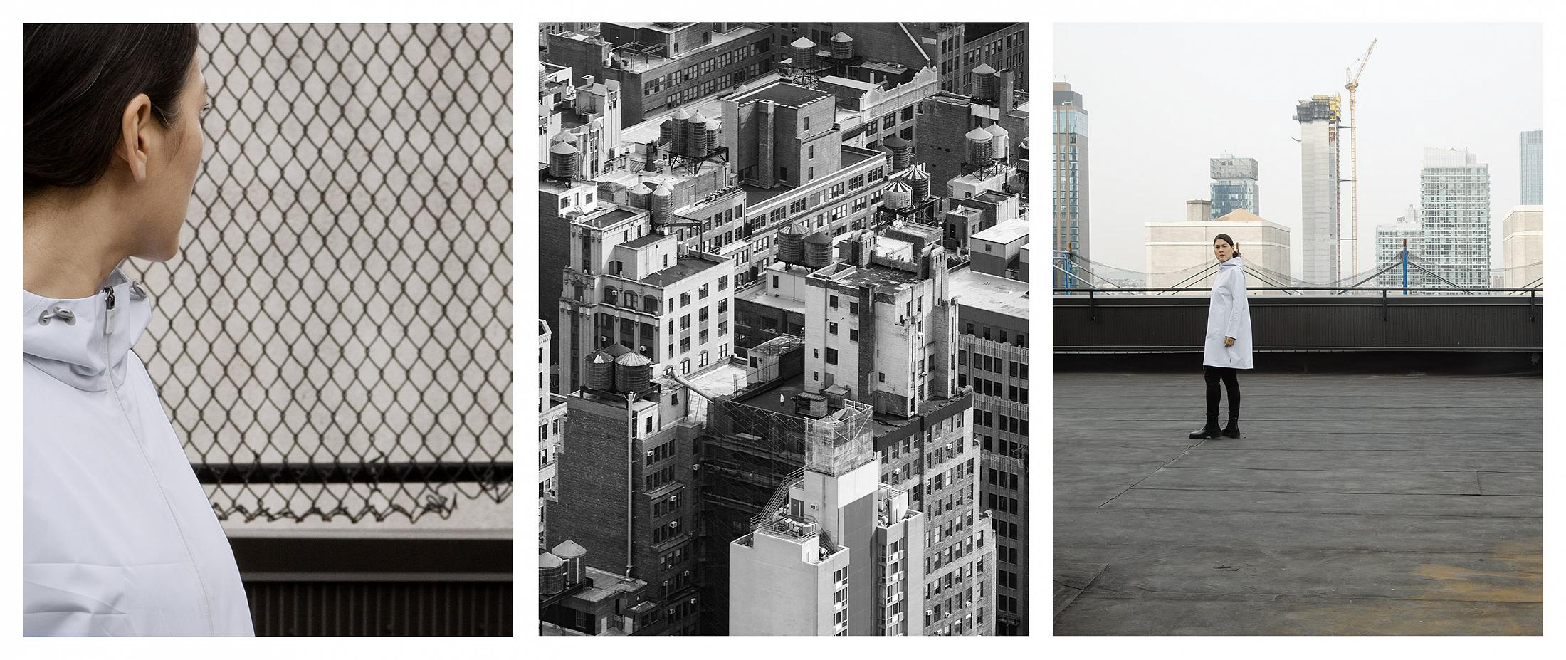Probst_Barbara xposure 183_ Exposure #183: N.Y.C., 545 8th avenue, 02.16.23, 12:23 pm, 2023 Ultrachrome ink on cotton paper, 3 parts: each 76 x 61 cm