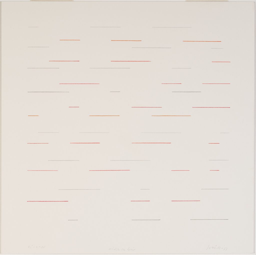 Klaus Staudt, nicht die Spur, 2018, Farbstiftzeichnung, mpk, Graphische Sammlung, Inv.-Nr. 24/3508
