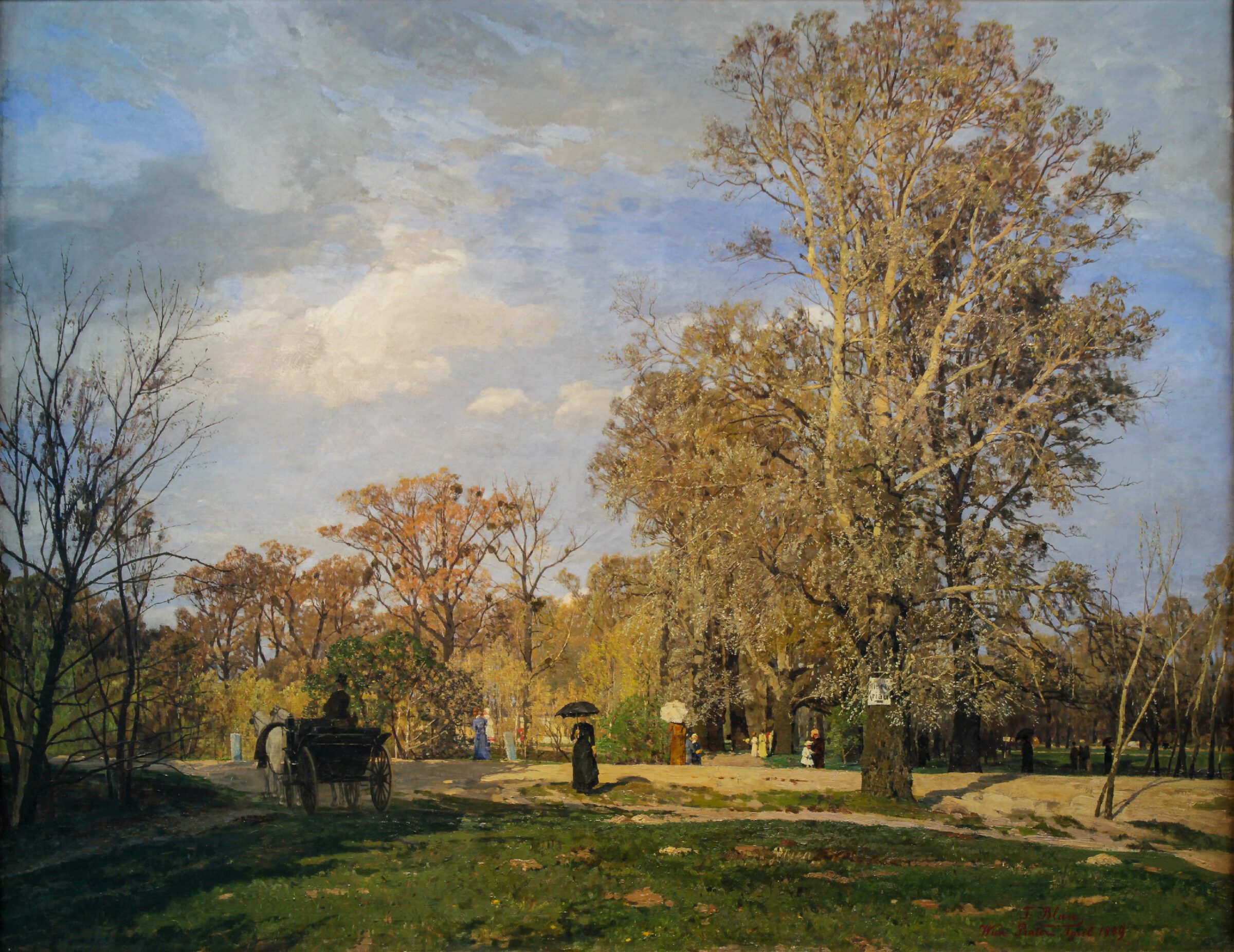 Tina Blau, Apriltag im Prater, 1889, mpk, Gemäldesammlung, Foto und © mpk Tina Blau, Apriltag im Prater, 1889, mpk, Gemäldesammlung, Foto und © mpk