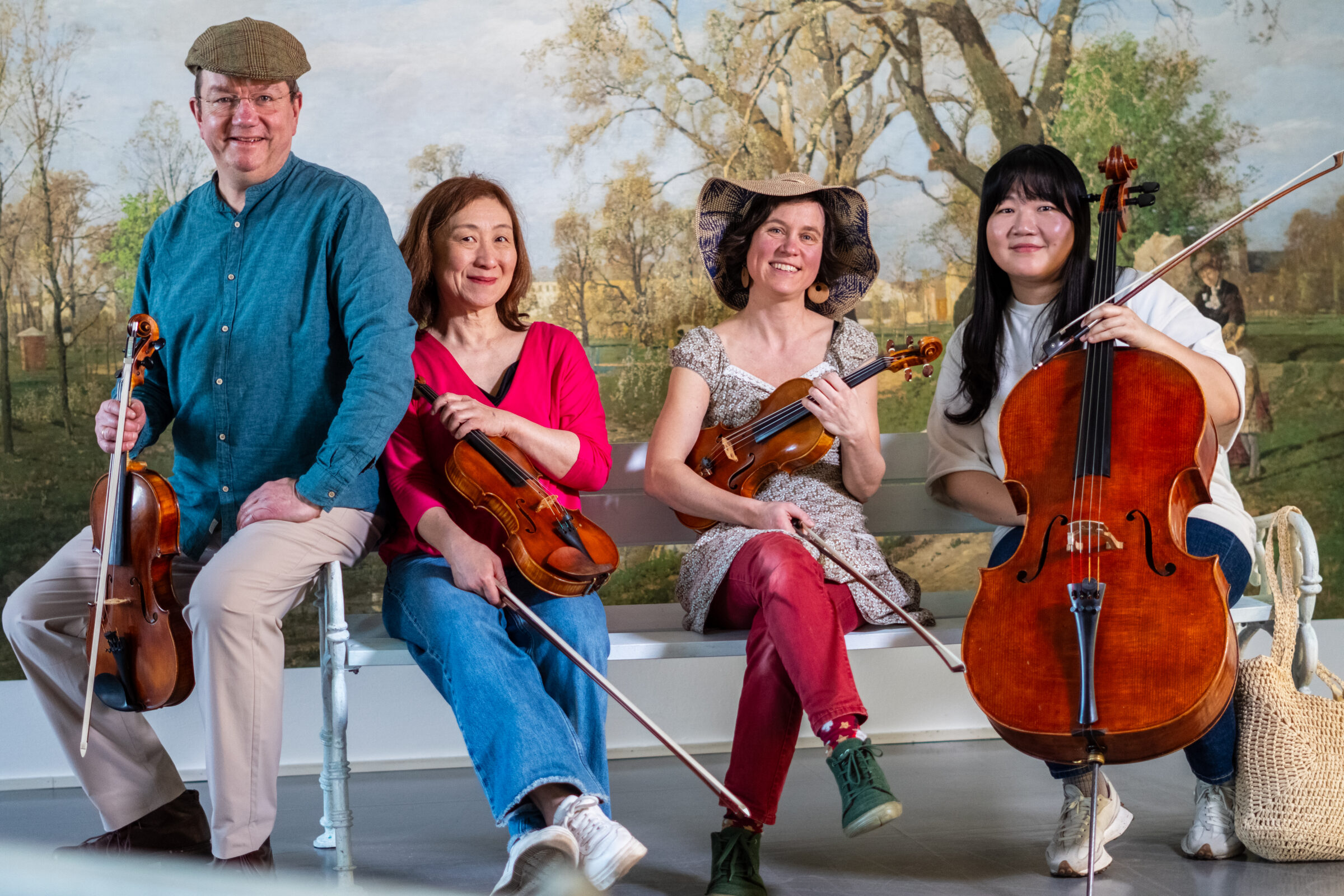 Pardall Quartett vor Tina Blau Ausstellung im mpk