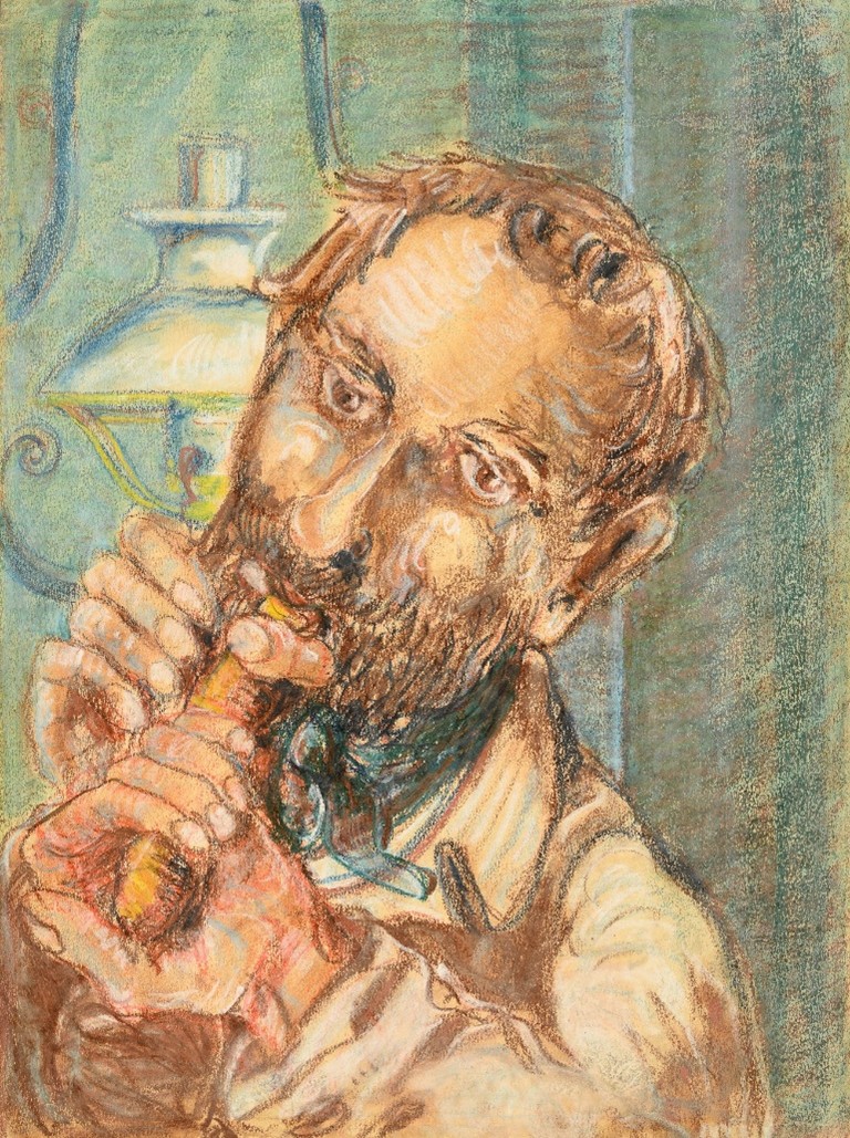 Frank Karel Bühler, Ohne Titel (Selbstporträt), um 1909, Foto und © Sammlung Prinzhorn