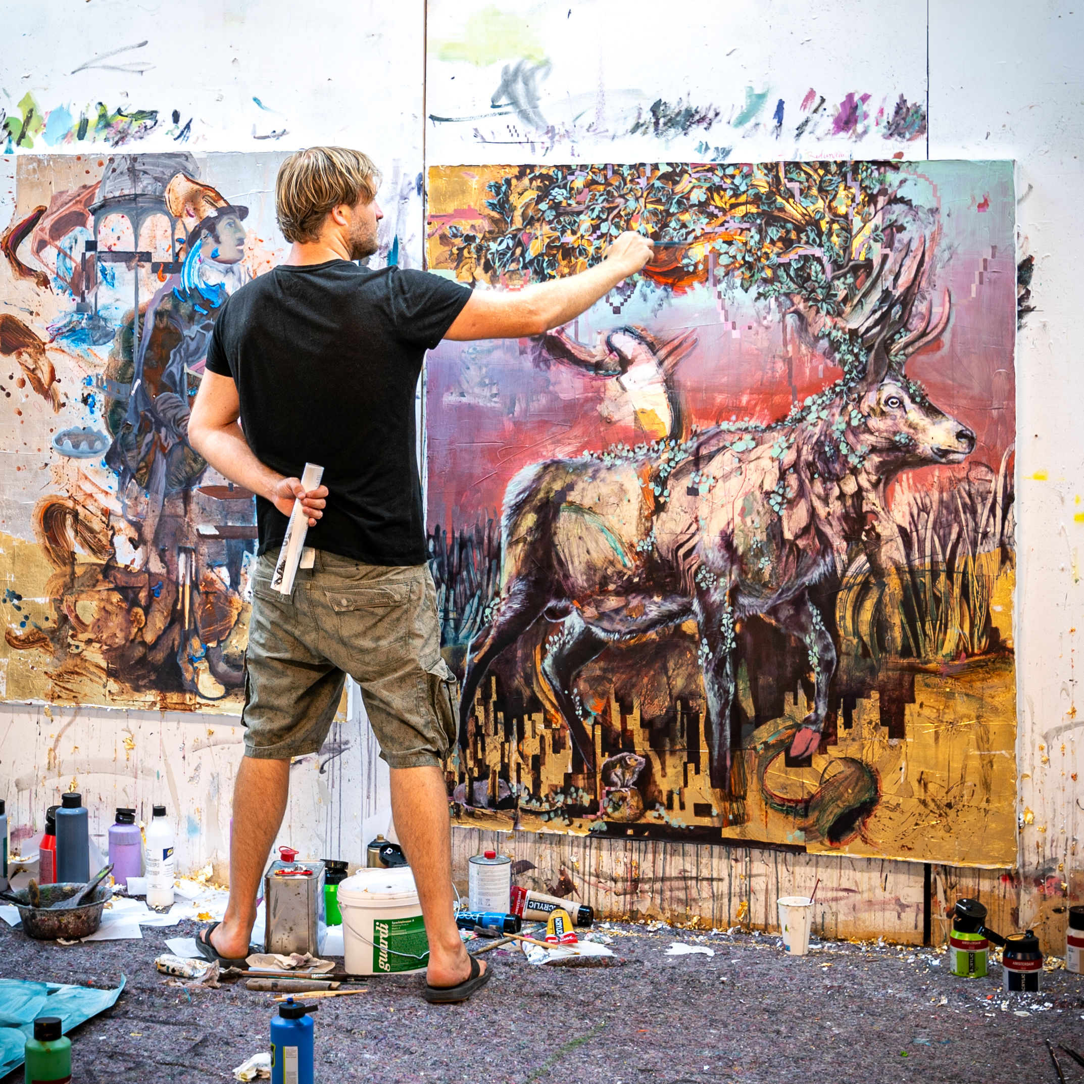 Benjamin Burkhard in seinem Atelier