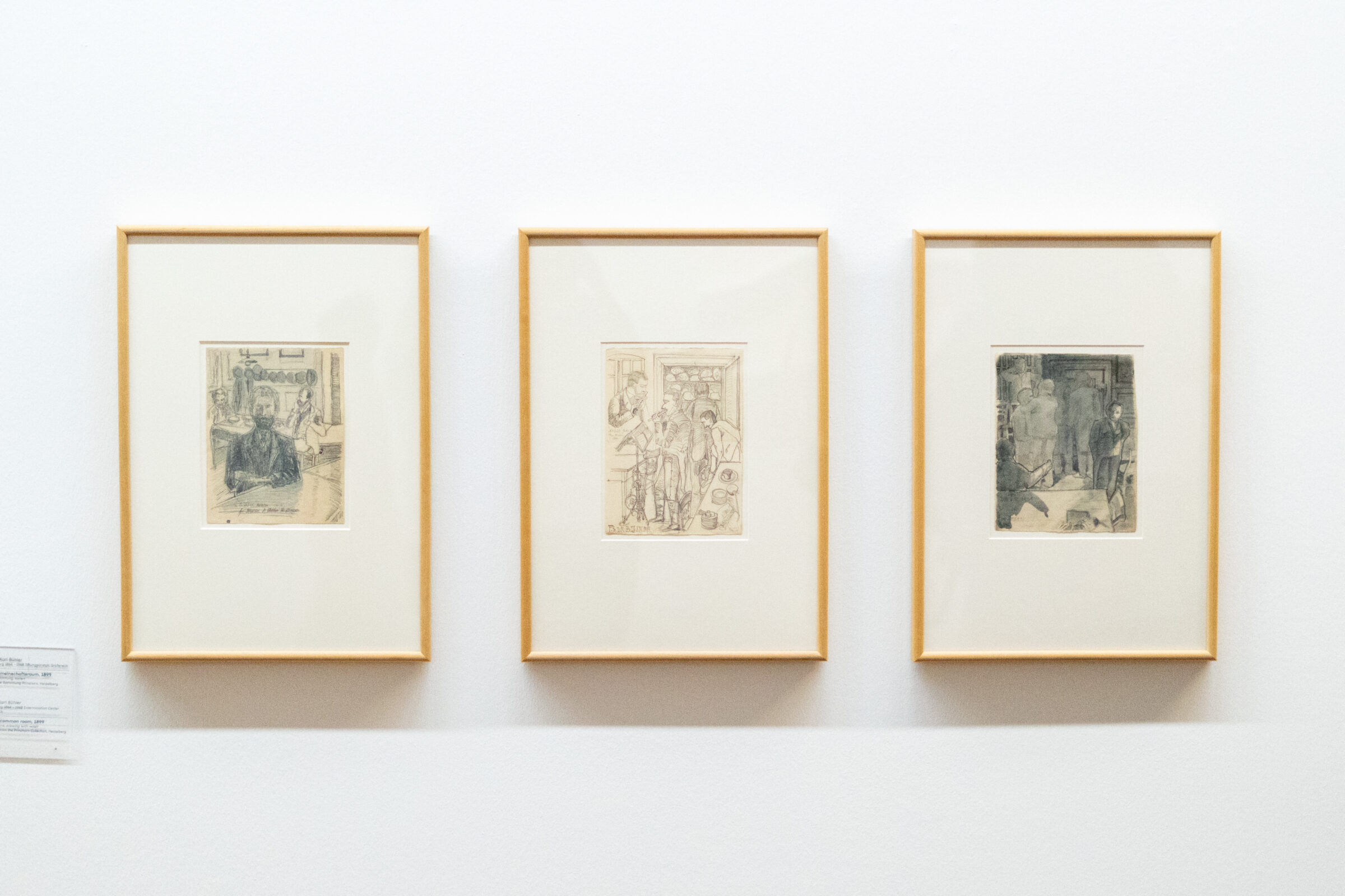 Ausstellungsansicht "Opfer der NS-Krankenmorde: Zeichnungen von Franz Karl Bühler aus der Sammlung Prinzhorn im mpk", Foto: mpk © Sammlung Prinzhorn